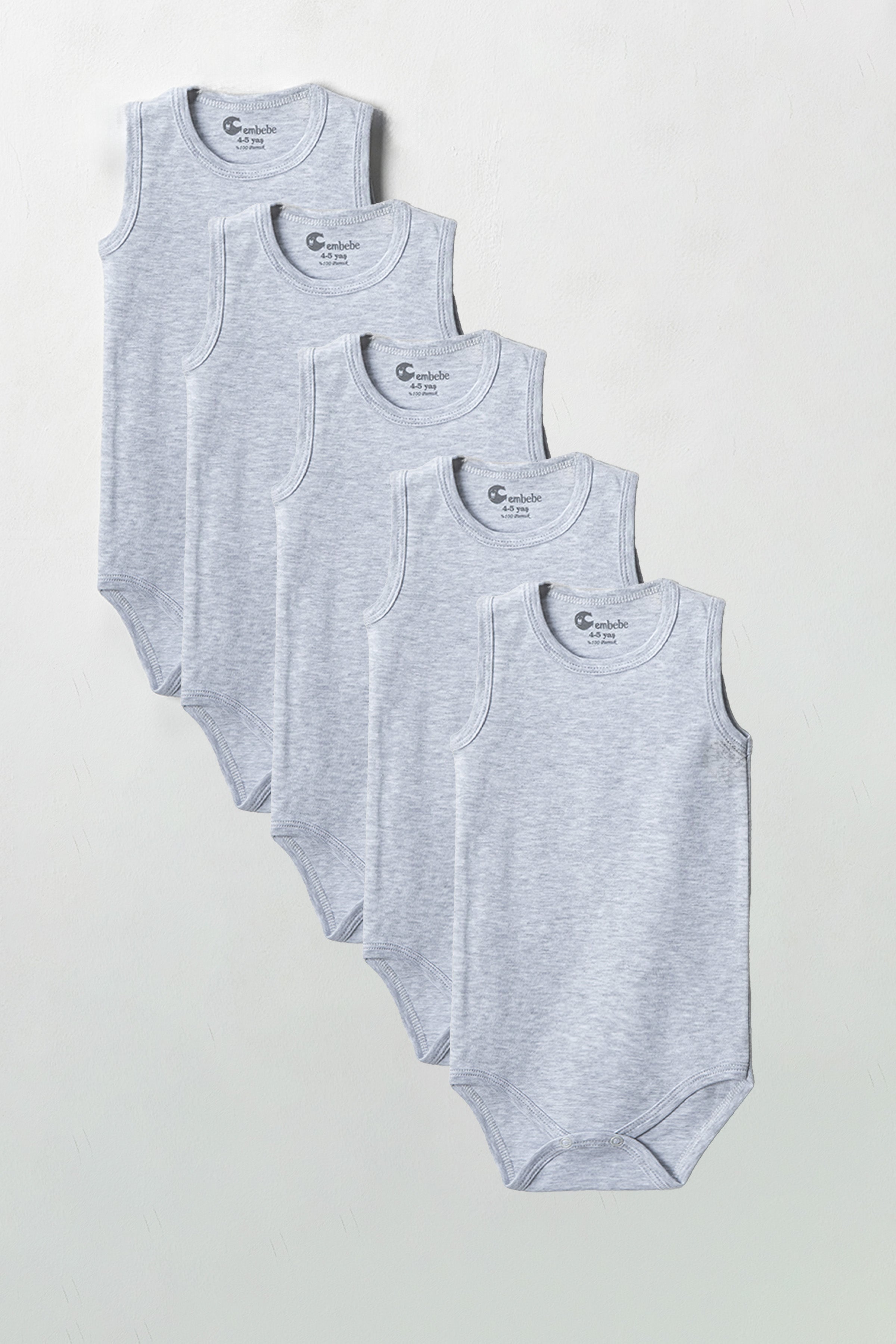 Büyük Boy Çocuk Çıtçıtlı Body 2-3-4-5-6-7-8-9-10-11-12 Yaş Çocuk Body (5 Adet)