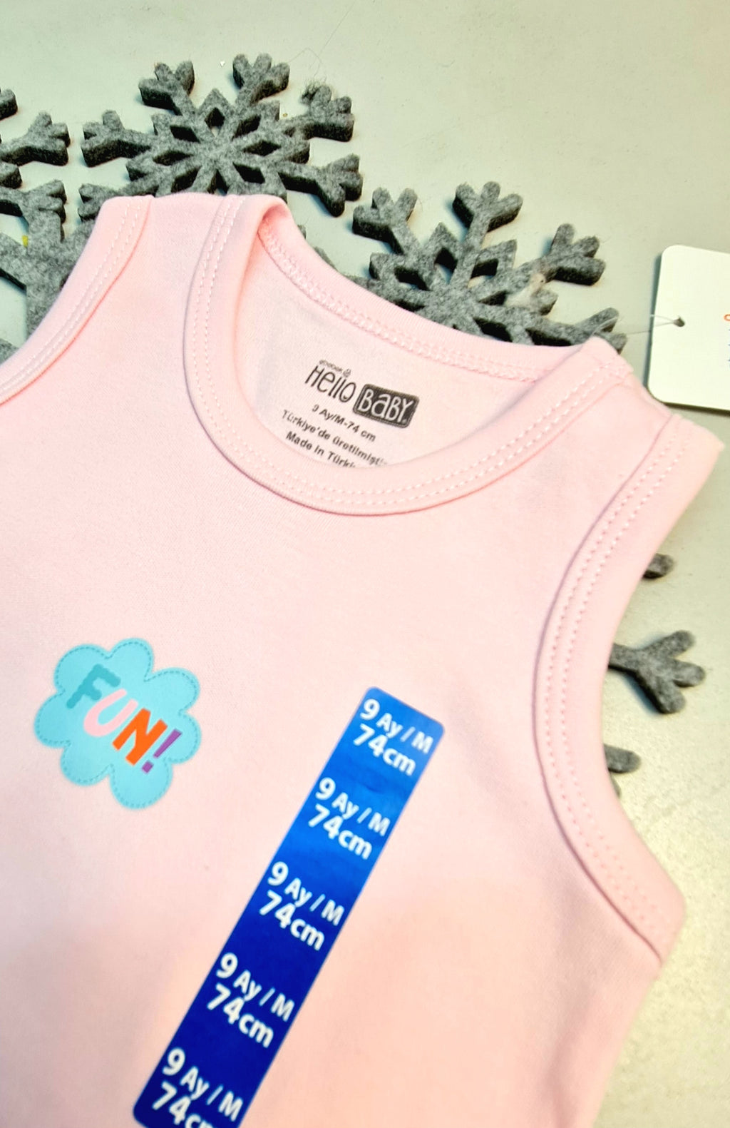HelloBaby Kız Bebek Gündelik Rahat Kullanım Alttan Çıtçıtlı Tulum