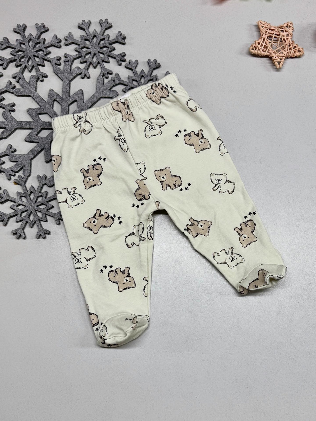HelloBaby 3 Adet Bebekler İçin Patikli Pantolon Seti