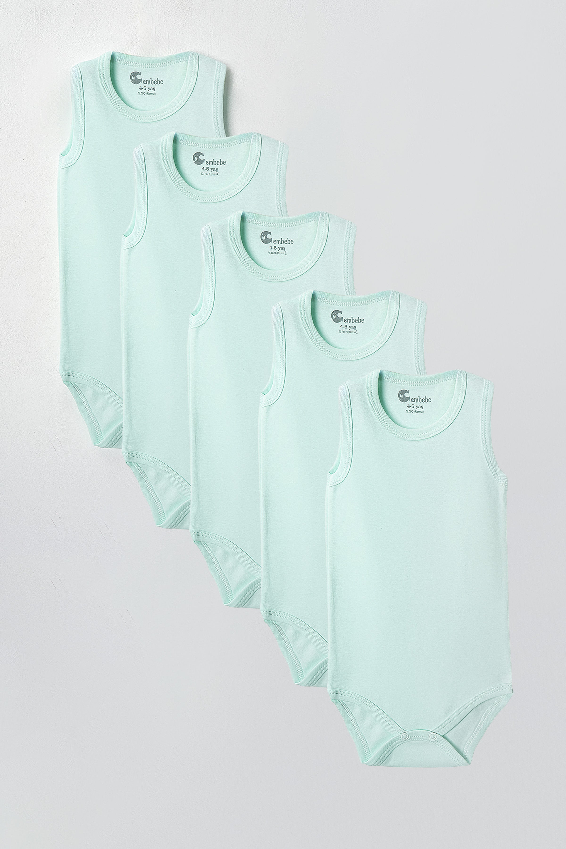 Büyük Boy Çocuk Çıtçıtlı Body 2-3-4-5-6-7-8-9-10-11-12 Yaş Çocuk Body (5 Adet)