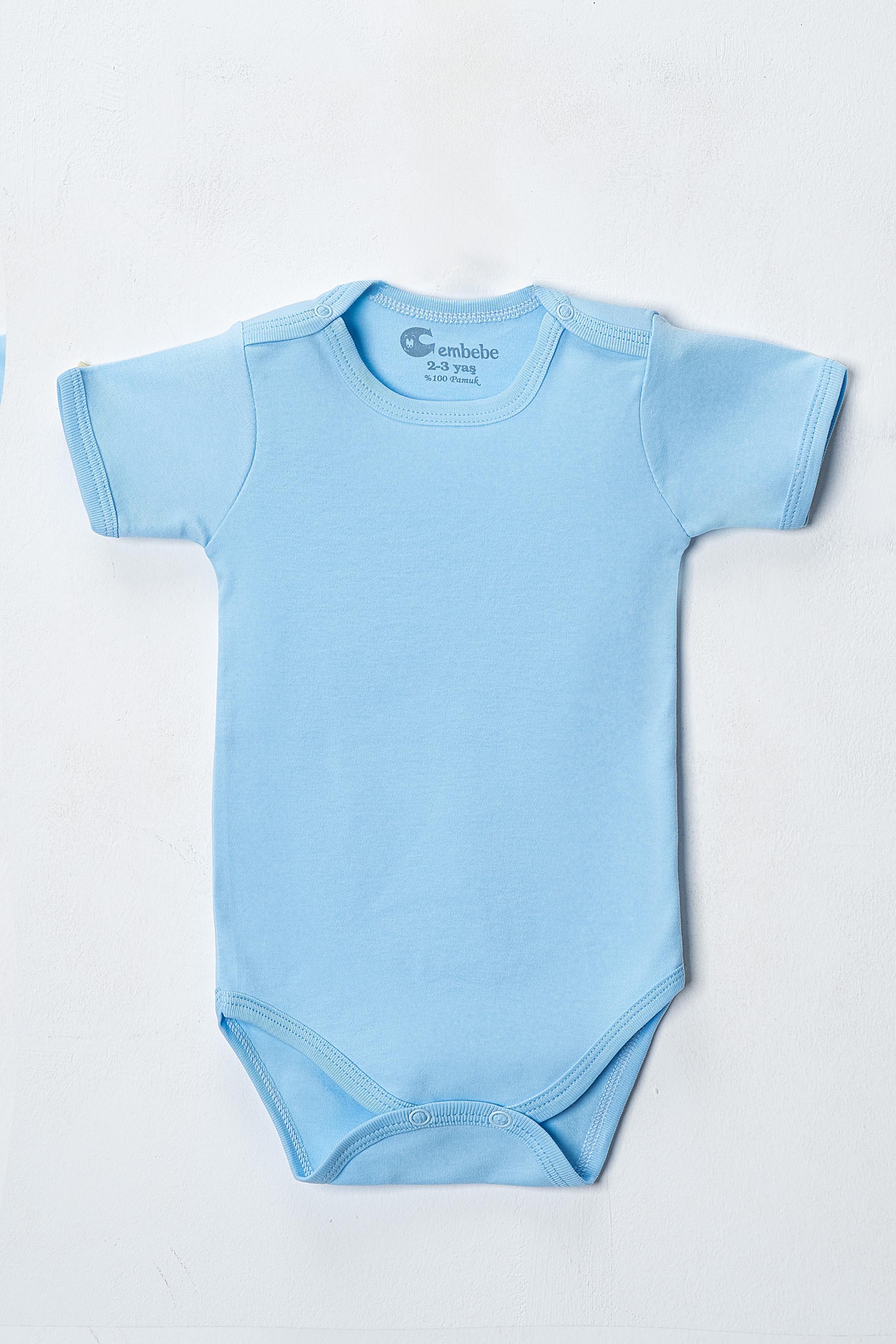 Kısa Kol Body Zıbın (5 ADET) Alttan Çıtçıtlı Özel Gereksinimli Çocuklar İçin Uyumlu Büyük Boy