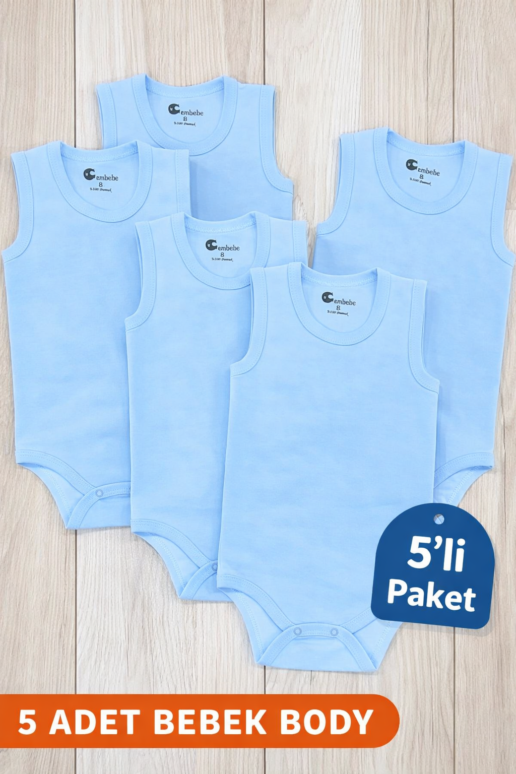 Büyük Boy Çocuk Çıtçıtlı Body 2-3-4-5-6-7-8-9-10-11-12 Yaş Çocuk Body (5 Adet)