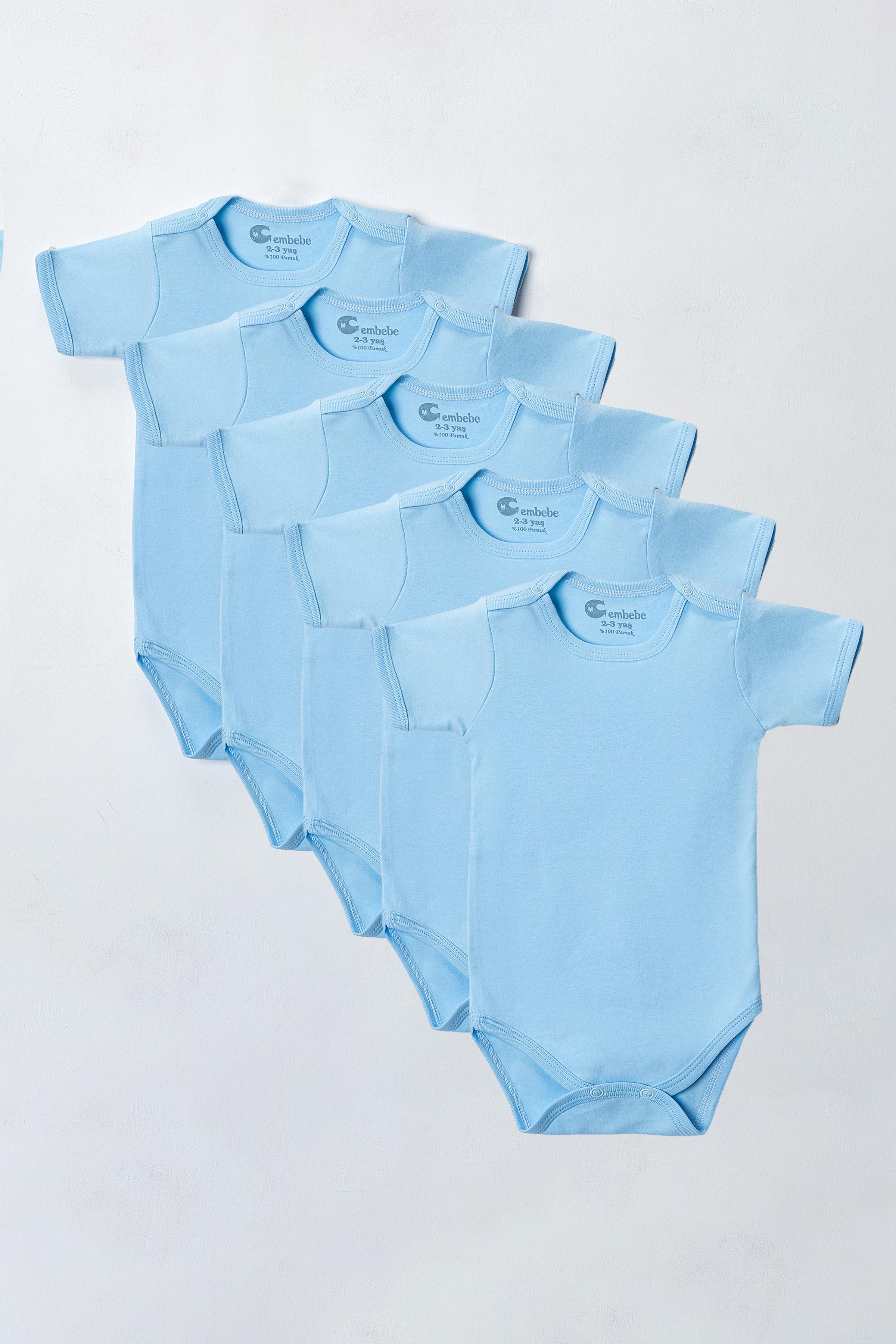 Kısa Kol Body Zıbın (5 ADET) Alttan Çıtçıtlı Özel Gereksinimli Çocuklar İçin Uyumlu Büyük Boy