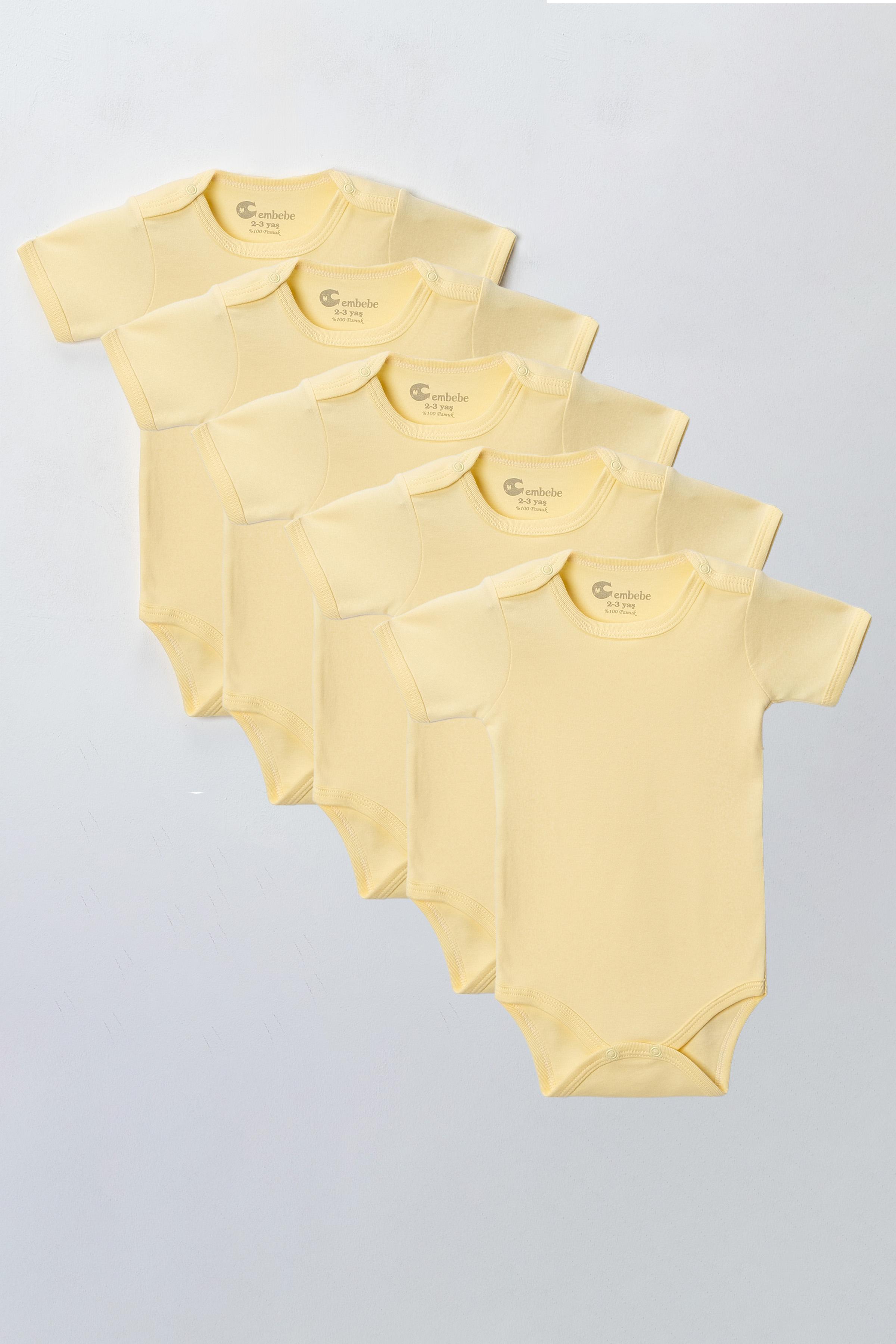 Kısa Kol Body Zıbın (5 ADET) Alttan Çıtçıtlı Özel Gereksinimli Çocuklar İçin Uyumlu Büyük Boy