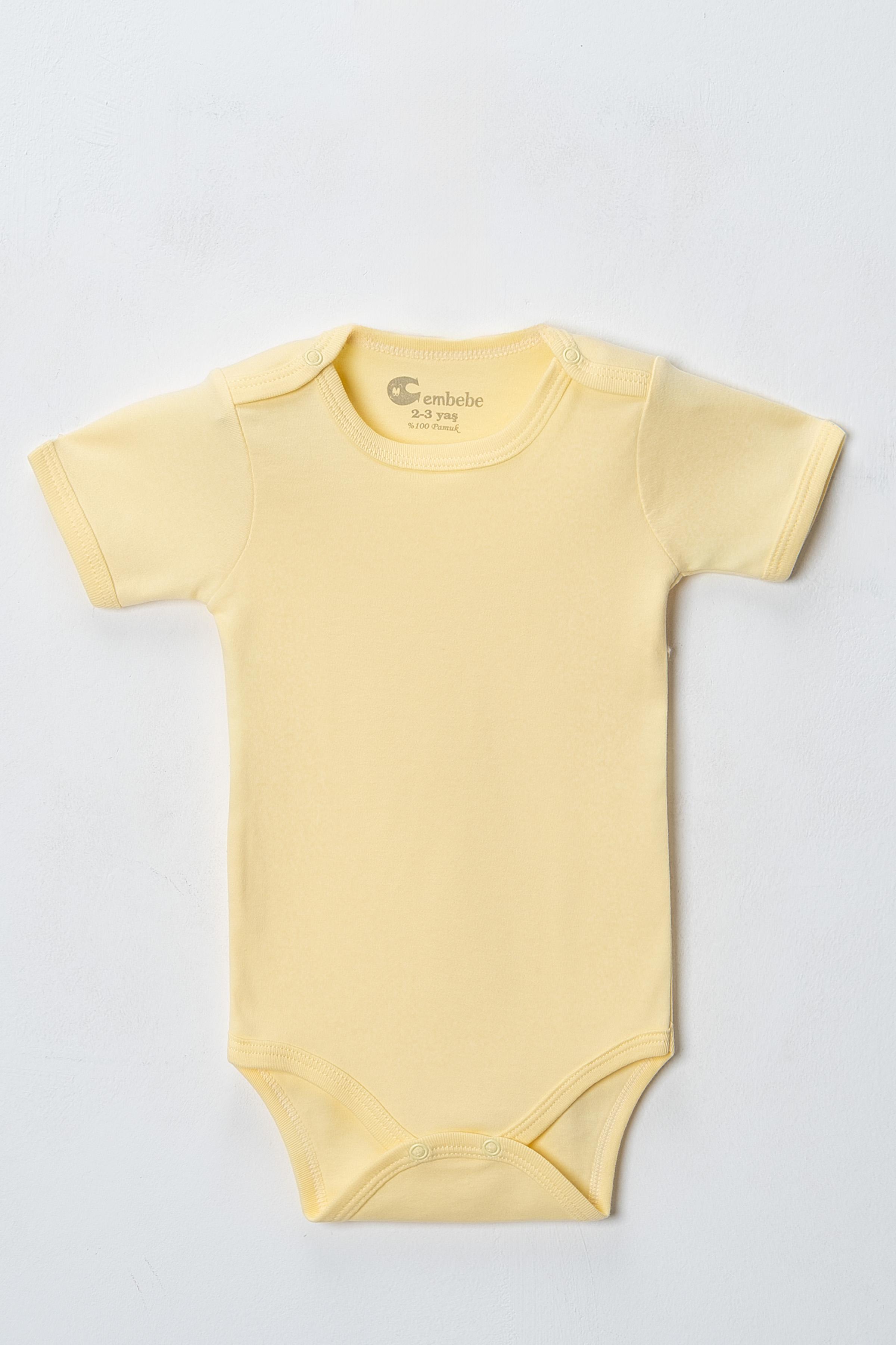 Kısa Kol Body Zıbın (5 ADET) Alttan Çıtçıtlı Özel Gereksinimli Çocuklar İçin Uyumlu Büyük Boy