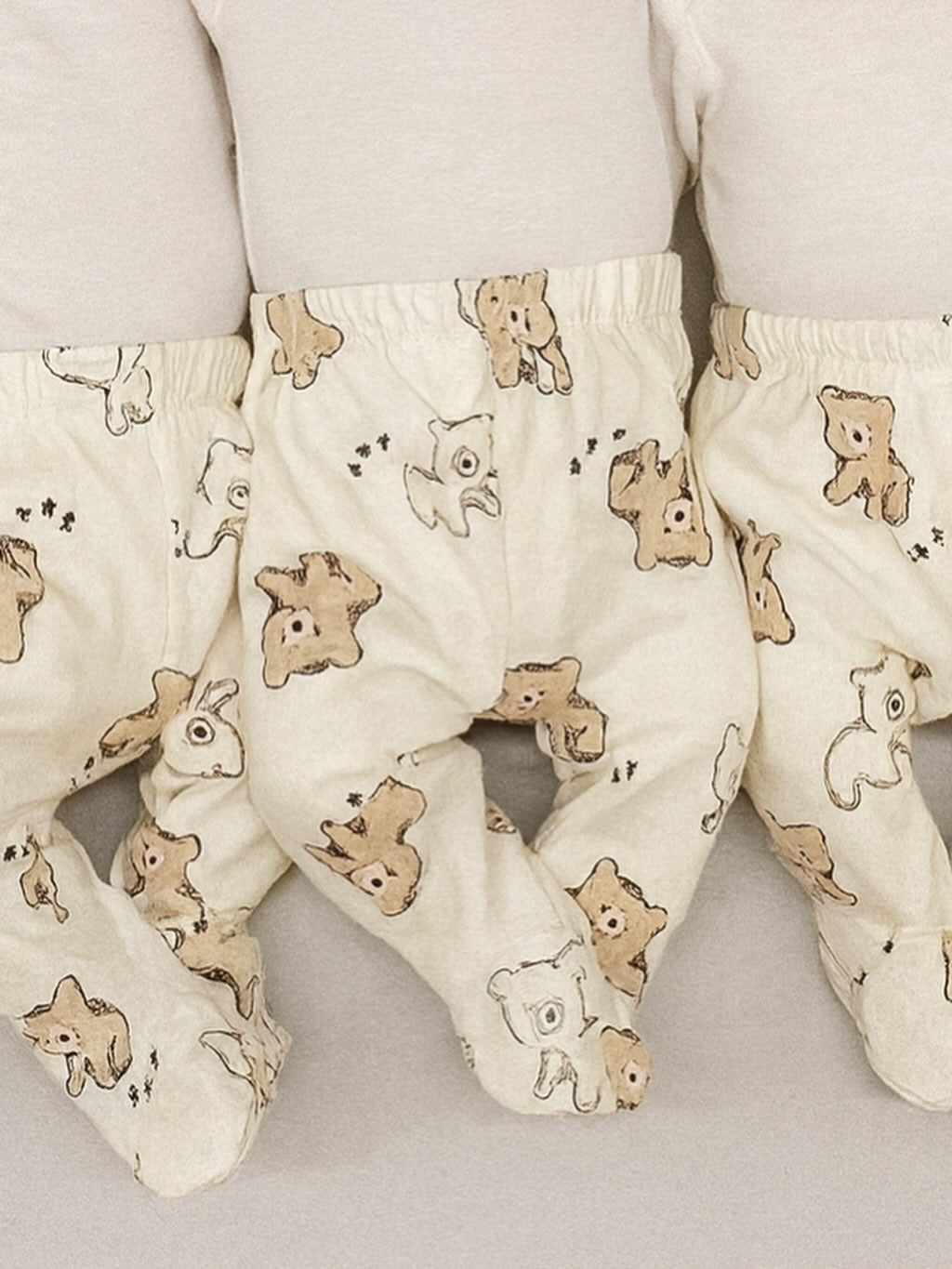HelloBaby 3 Adet Bebekler İçin Patikli Pantolon Seti