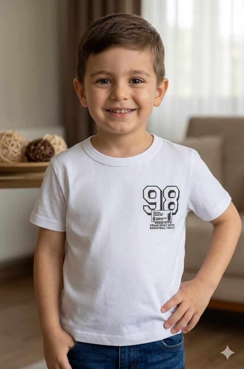 LC Wa 98 Baskılı Beyaz Tişört