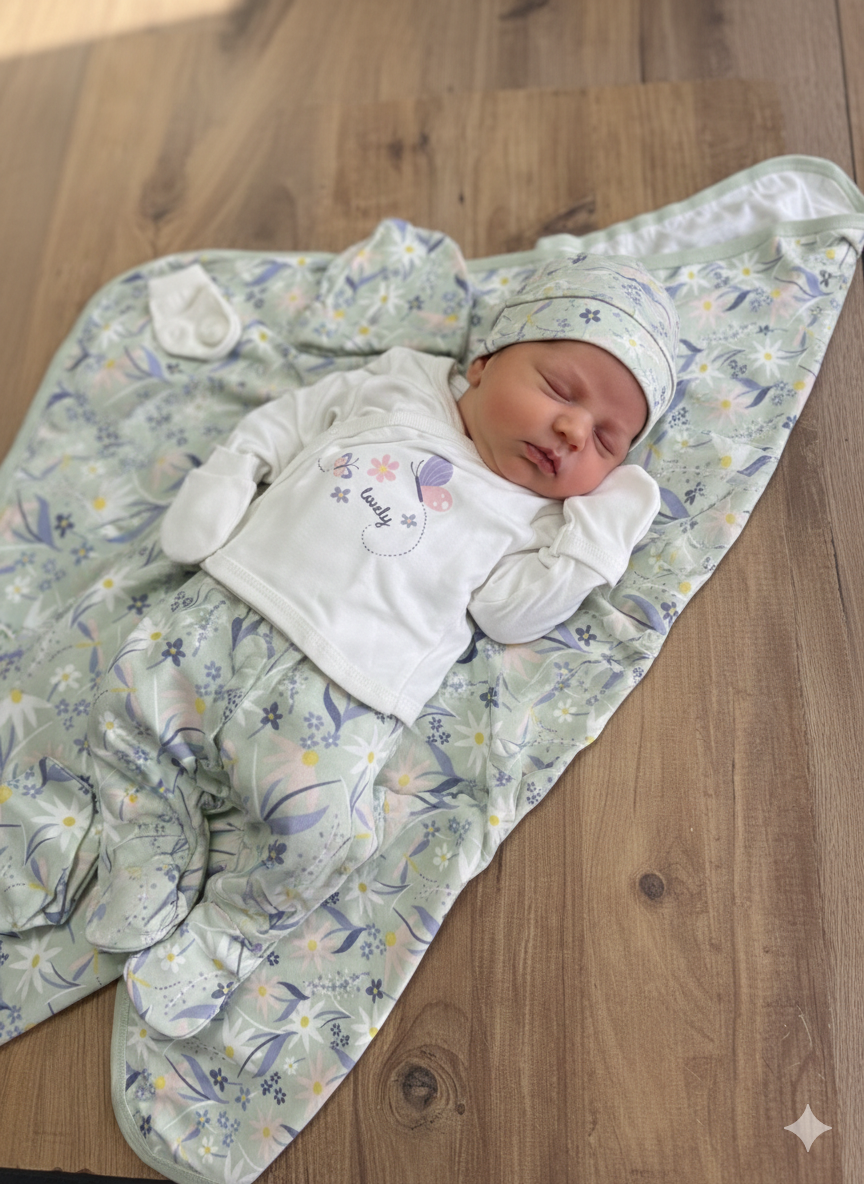 Hello Baby 10lu Battaniyeli Hastane Çıkışı Zıbın Takımı
