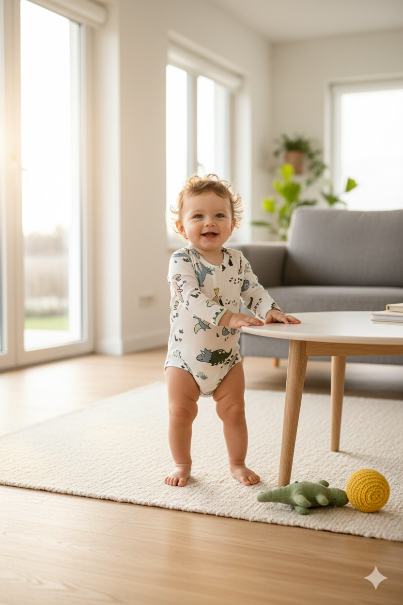 Hello Baby Dinozor Desenli Alttan Çıtçıtlı Body (4 Mevsim)