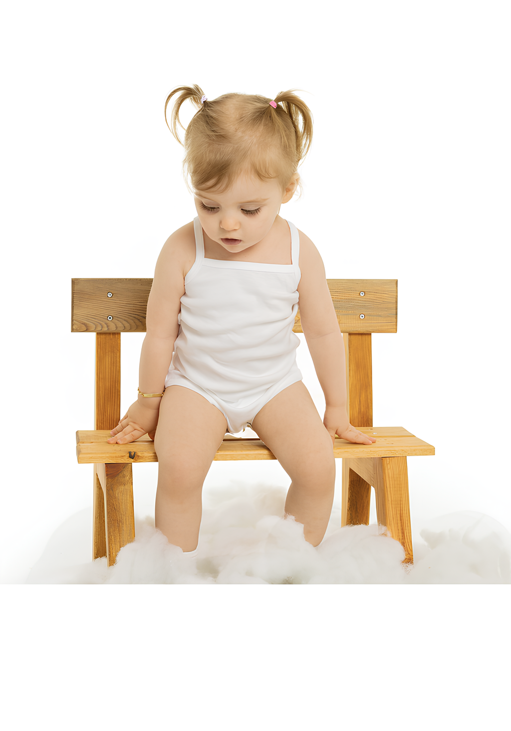 HelloBaby Unisex 5li Beyaz Body Bisiklet Yaka İp Askılı Beyaz