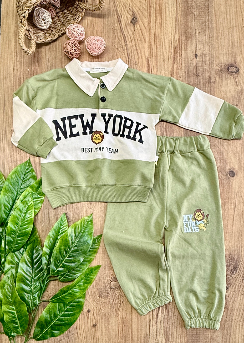 Erkek Çocuk Mevsimlik New York Yazılı Takım
