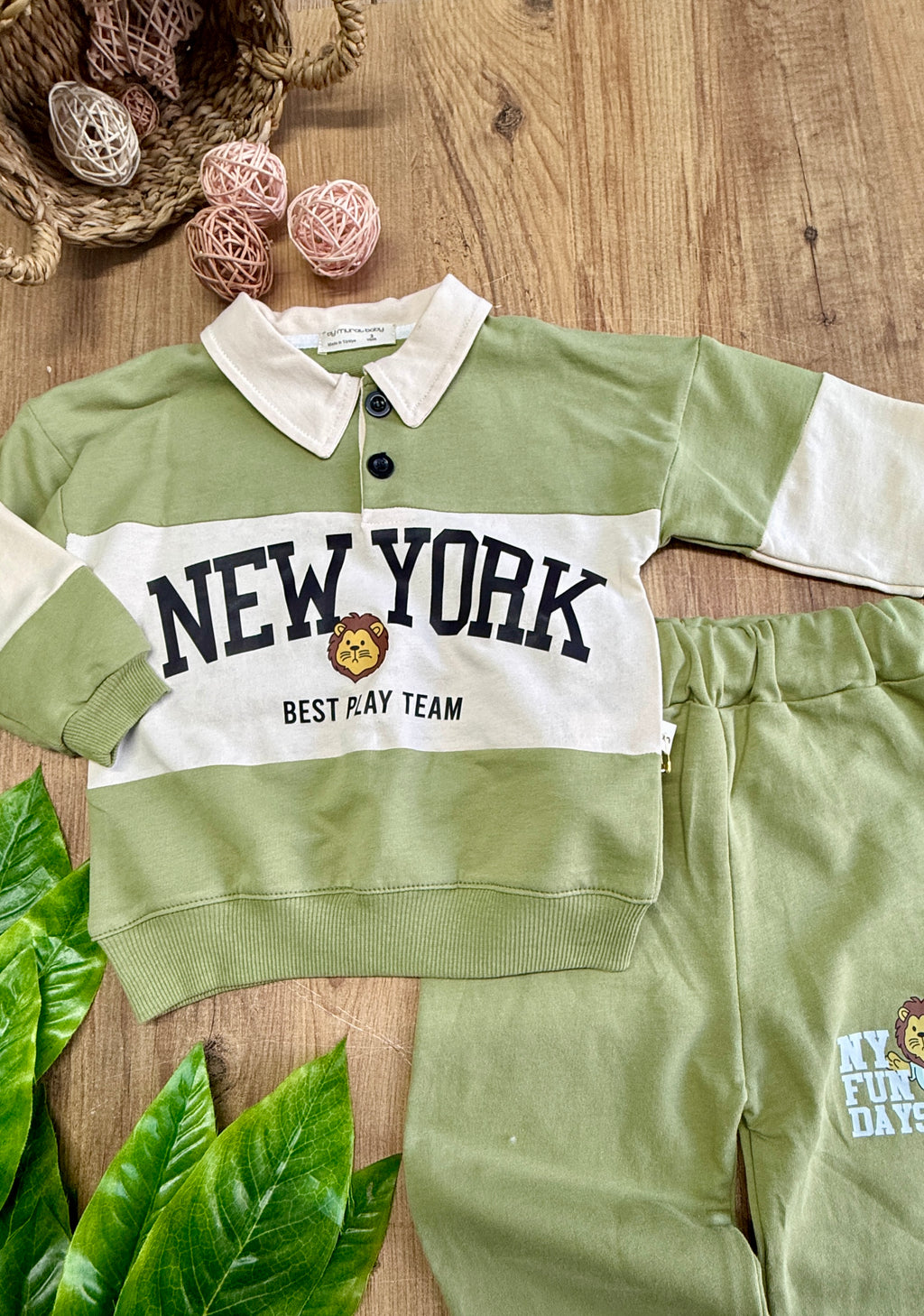 Erkek Çocuk Mevsimlik New York Yazılı Takım