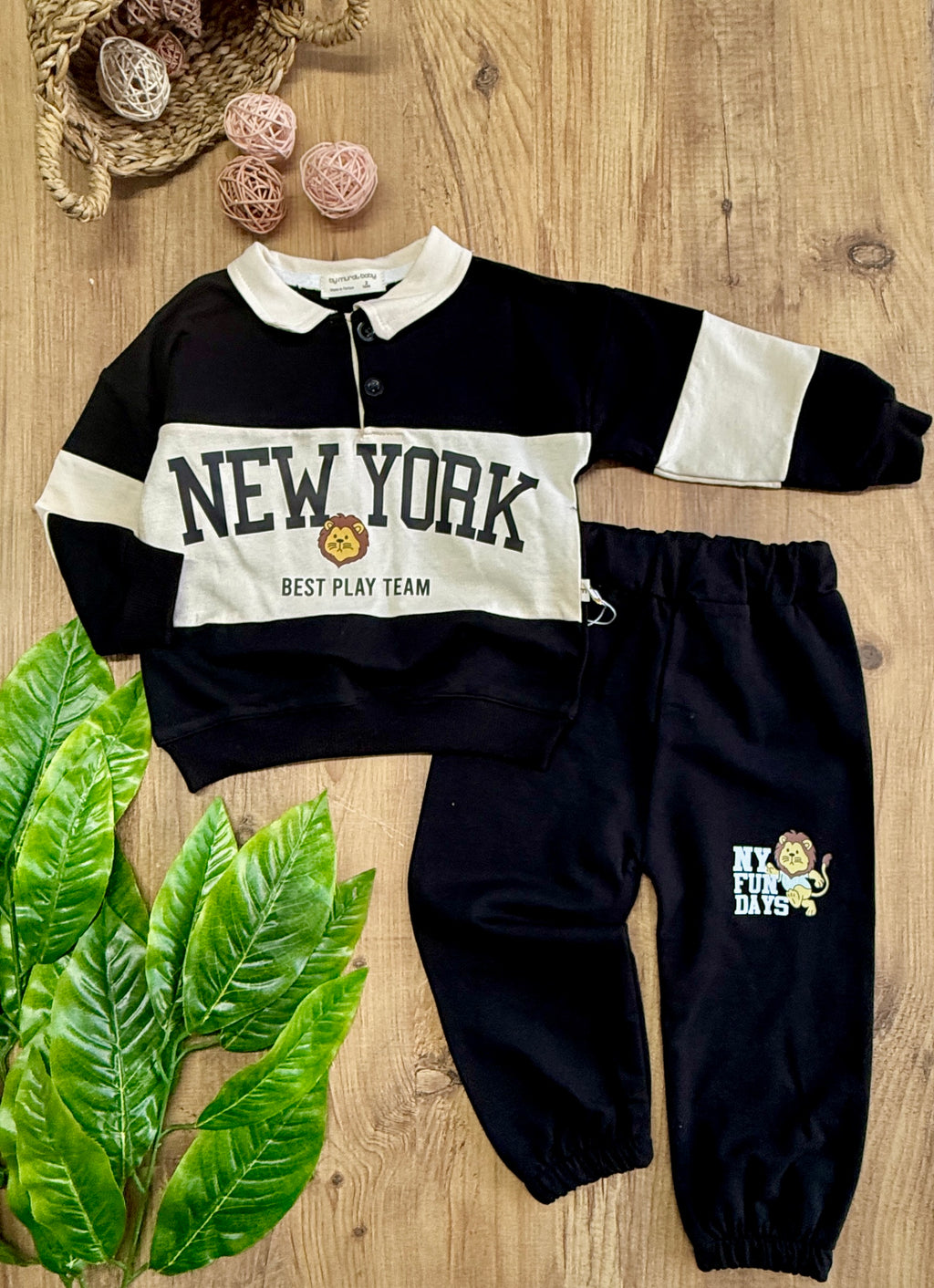 Erkek Çocuk Mevsimlik New York Yazılı Takım