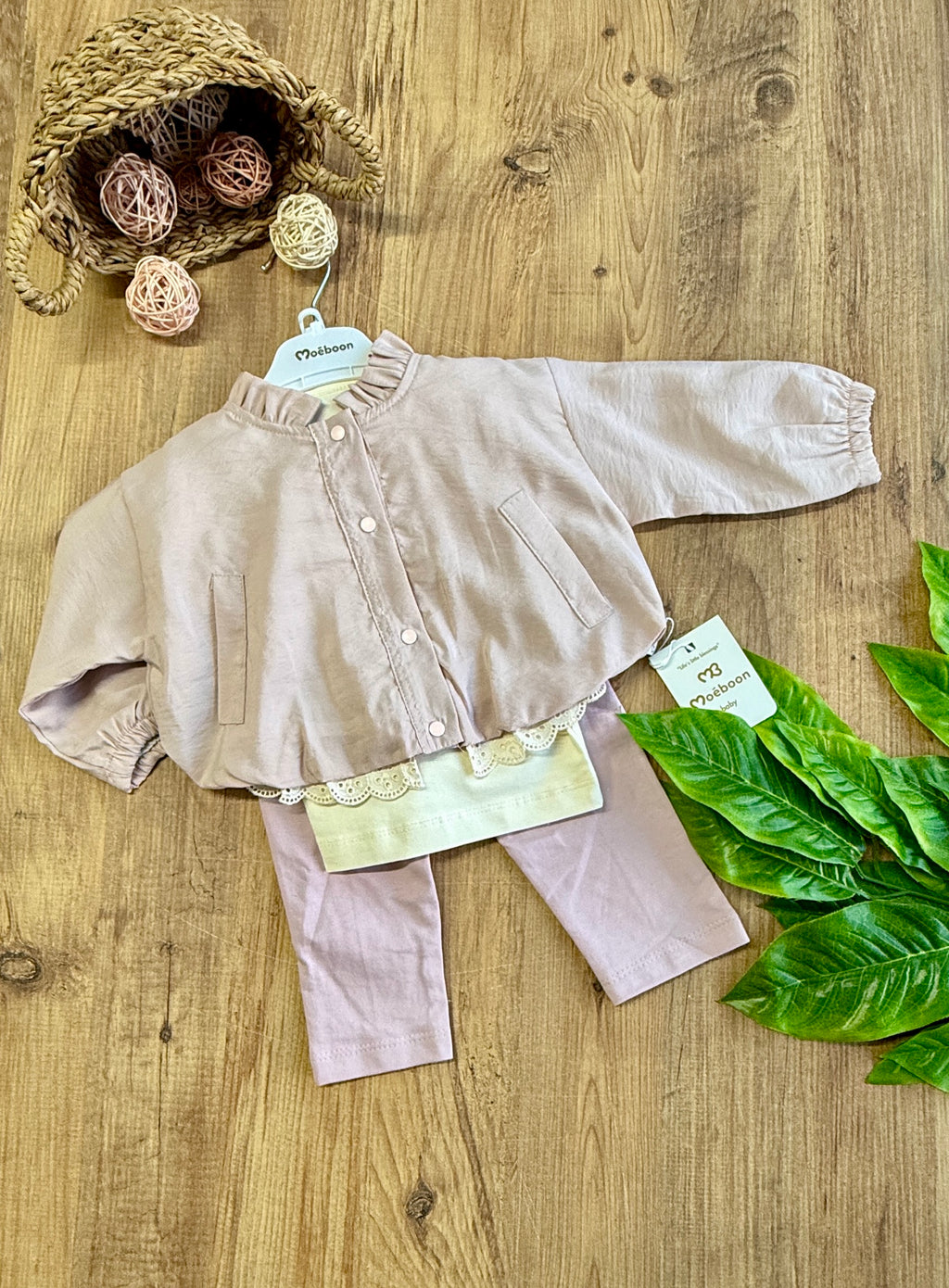 Meoboon 3lü Montlu Kız Bebek Takımı 4 Mevsim