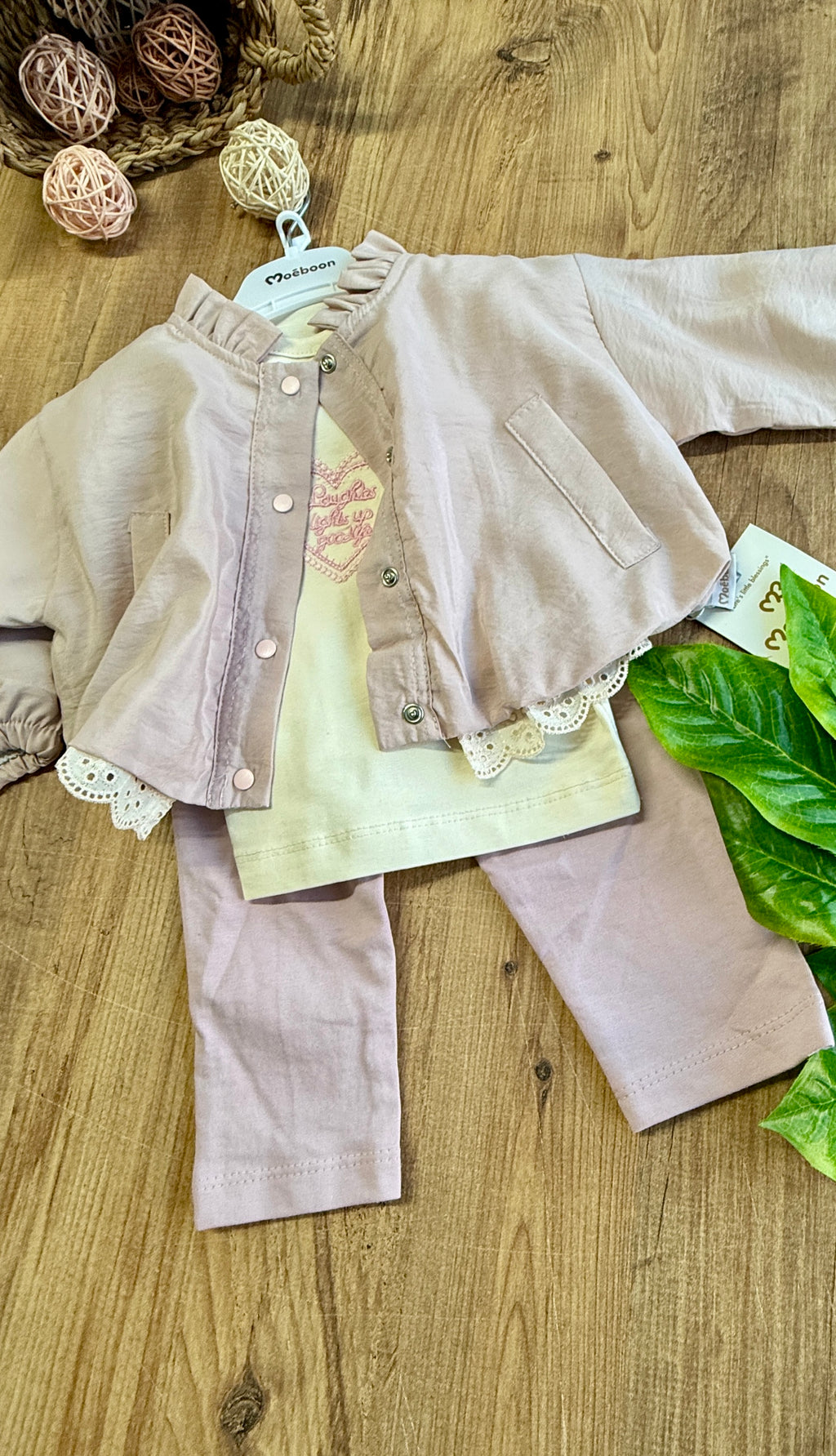 Meoboon 3lü Montlu Kız Bebek Takımı 4 Mevsim