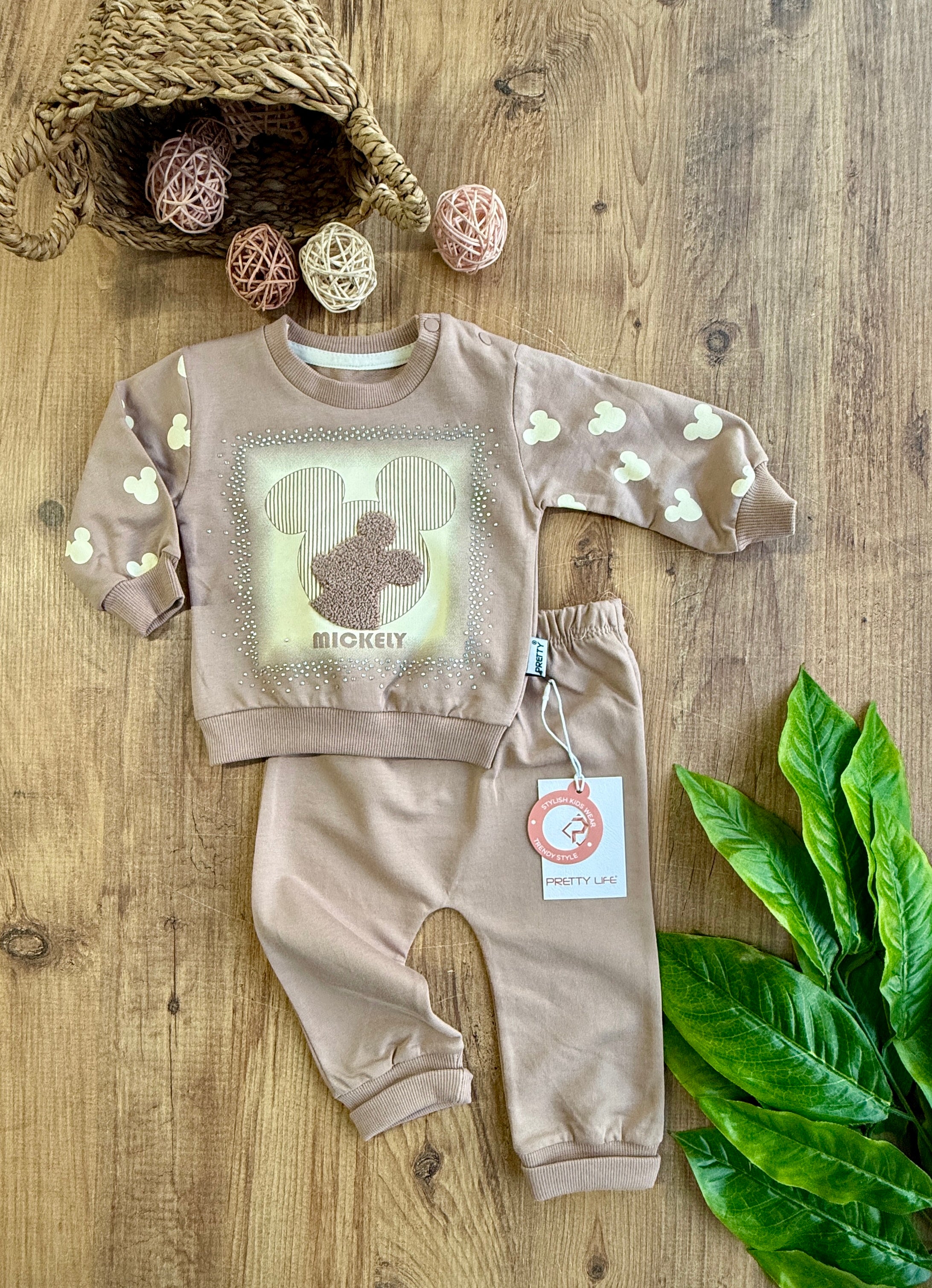 Prety Mickey Kız Bebek Takım