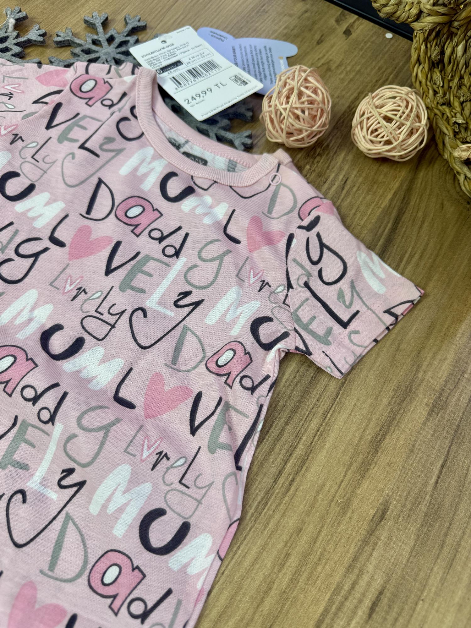 Kız Bebek Kısa Paça Yazlık Tulum Gündelik Rahat Esnek Kumaş
