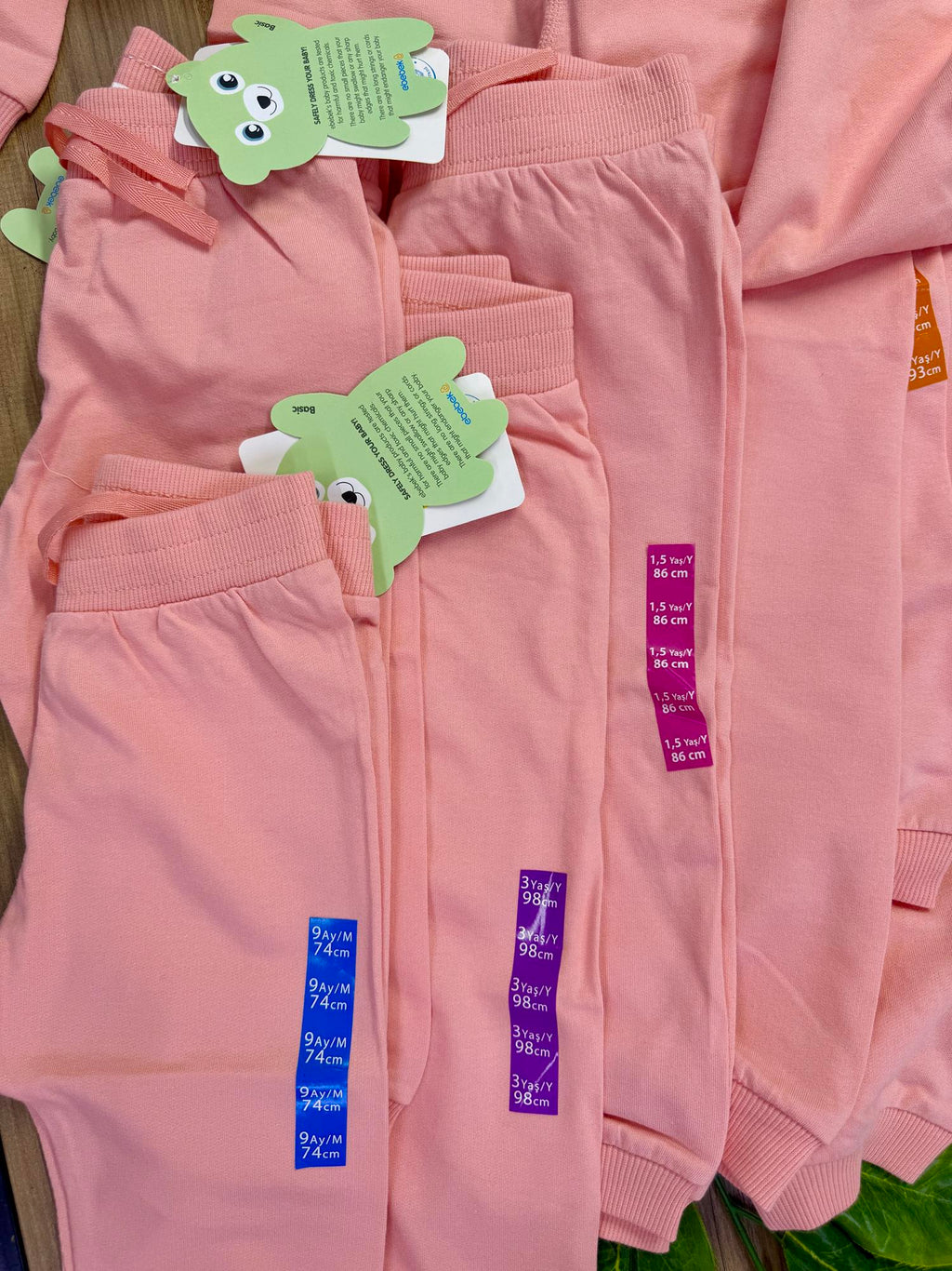 Kız Bebek&Çocuk Basic Pembe Alt İnce 4 Mevsim Eşofman Alt