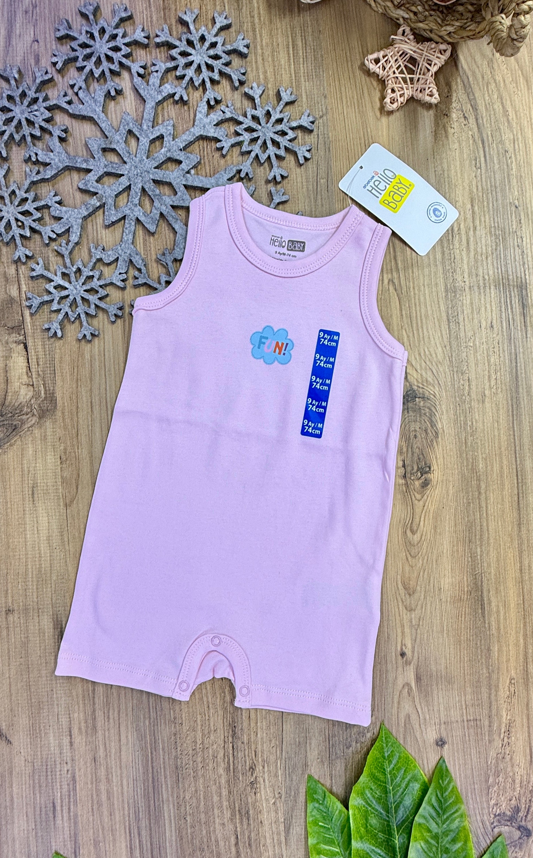 Bebek ve Çocuklar İçin Yazlık Kısa Paça Alttan Çıtçıtlı Tulum