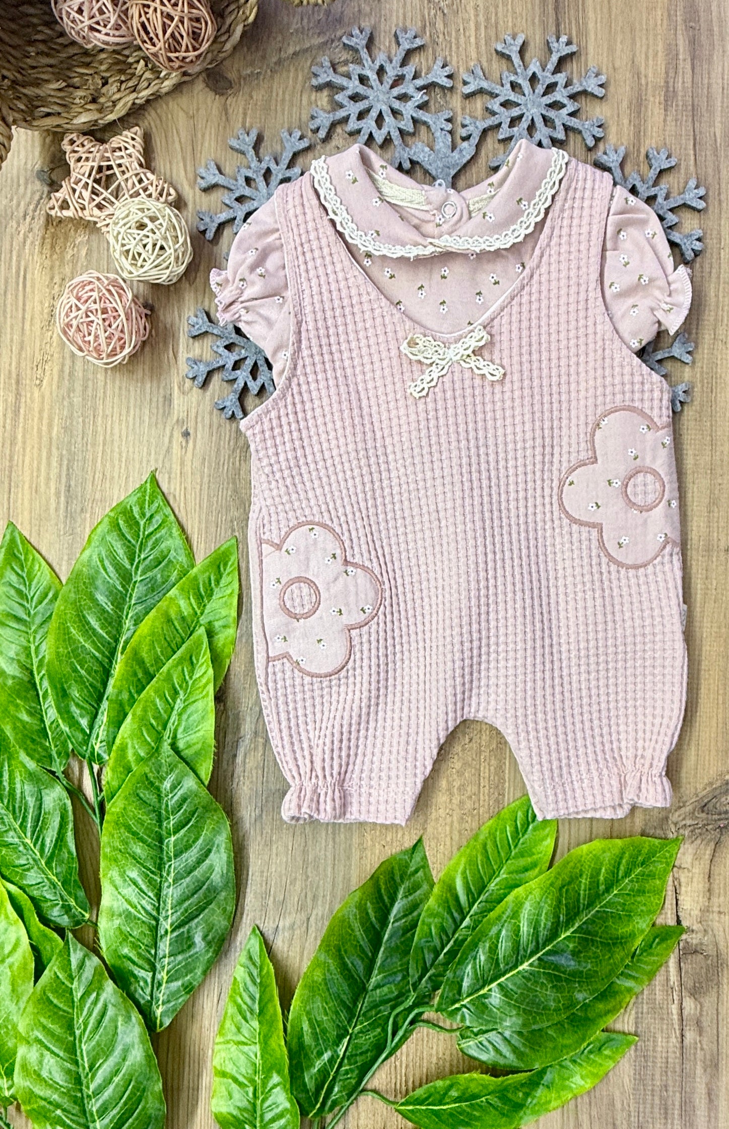 İQBaby Wafle Papatyalı Tulum