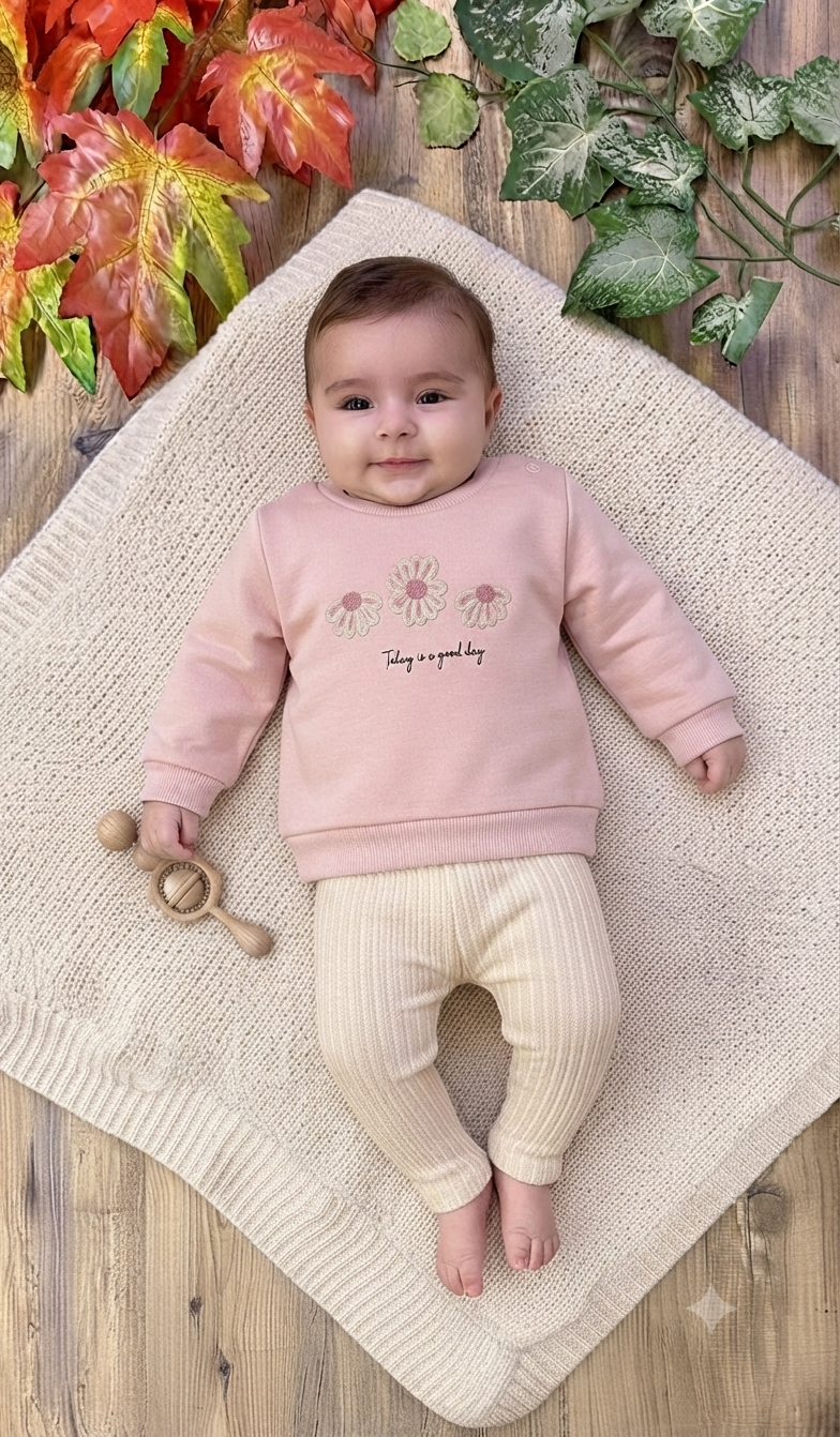 Kız Bebek Uzun Kol Mevsimlik İkili Takım