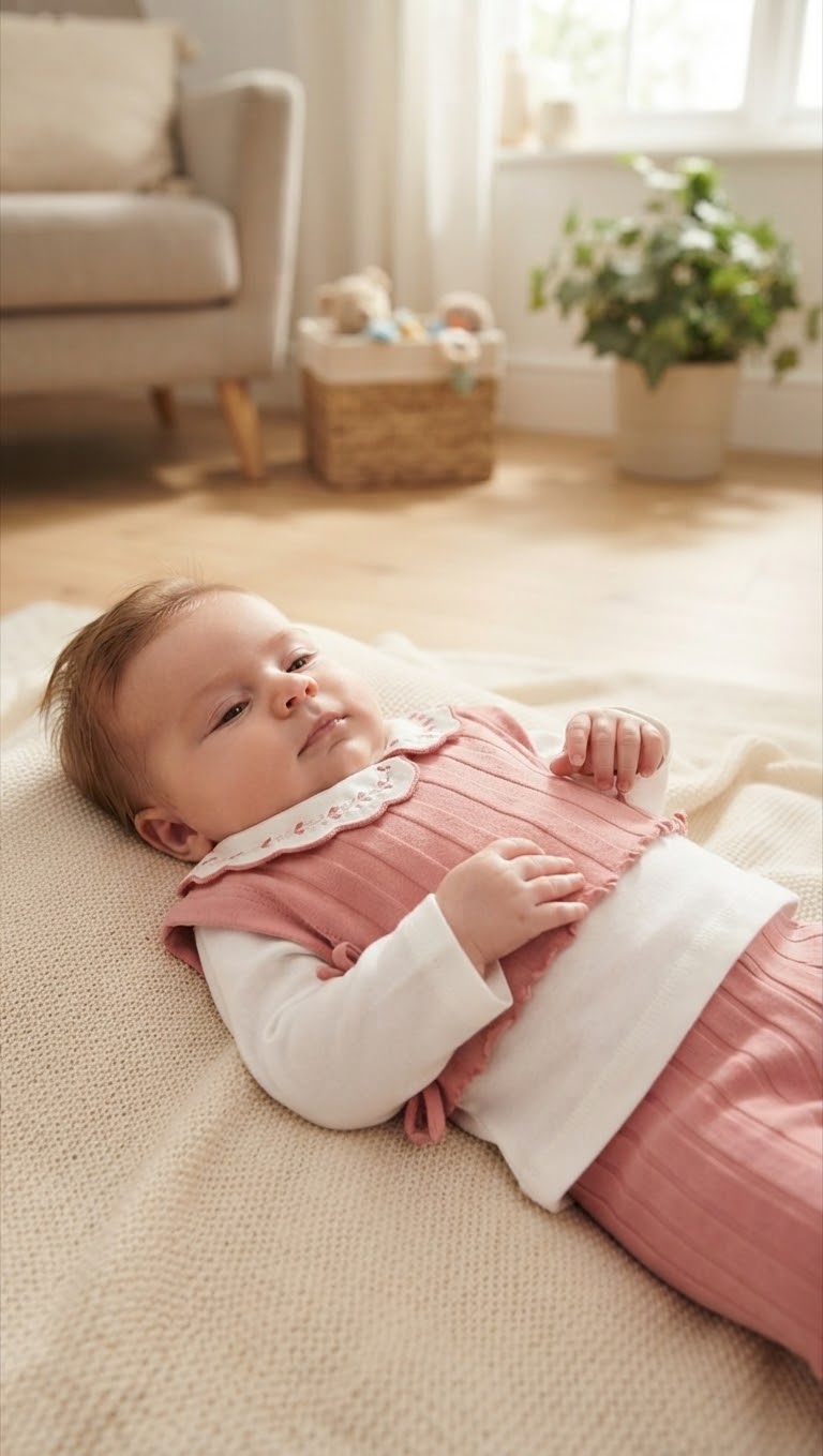 Kız Bebek 3lü Mevsimlik Penye Takım