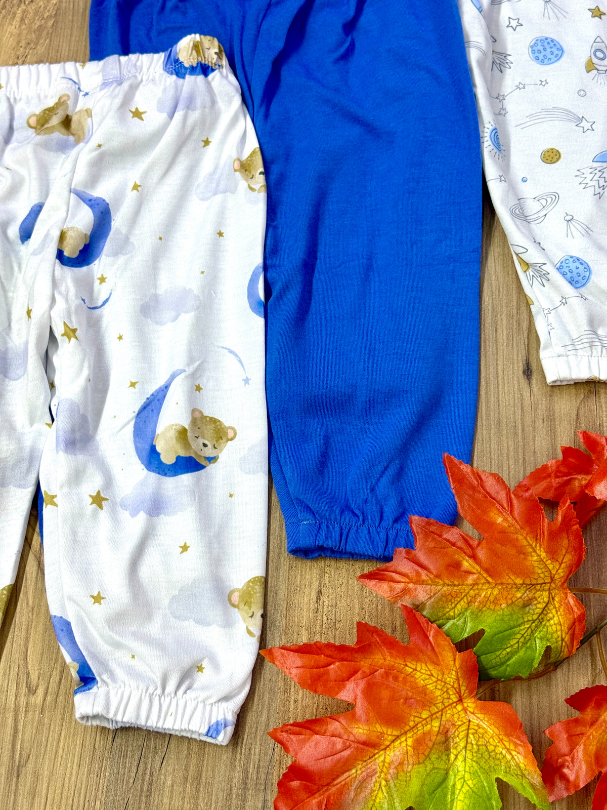 Bebek Ve Çocuklar İçin Üçlü Pijama Alt Setleri Rahat Kesim Yumuşak Kumaş Tek Altlar