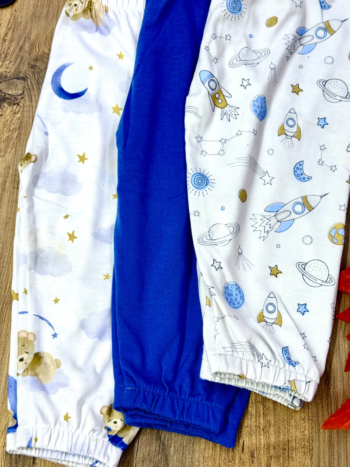 Bebek Ve Çocuklar İçin Üçlü Pijama Alt Setleri Rahat Kesim Yumuşak Kumaş Tek Altlar