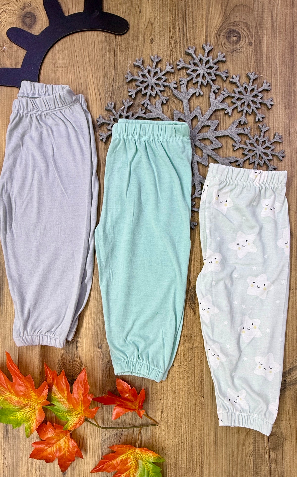 Bebek Ve Çocuklar İçin Üçlü Pijama Alt Setleri Rahat Kesim Yumuşak Kumaş Tek Altlar