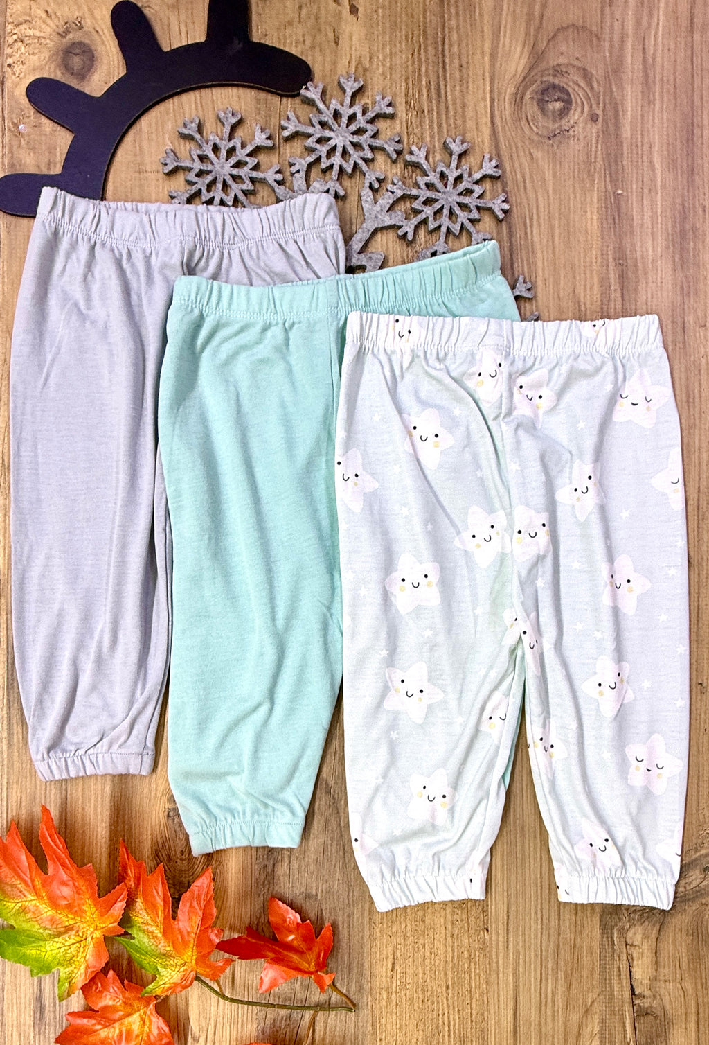 Bebek Ve Çocuklar İçin Üçlü Pijama Alt Setleri Rahat Kesim Yumuşak Kumaş Tek Altlar