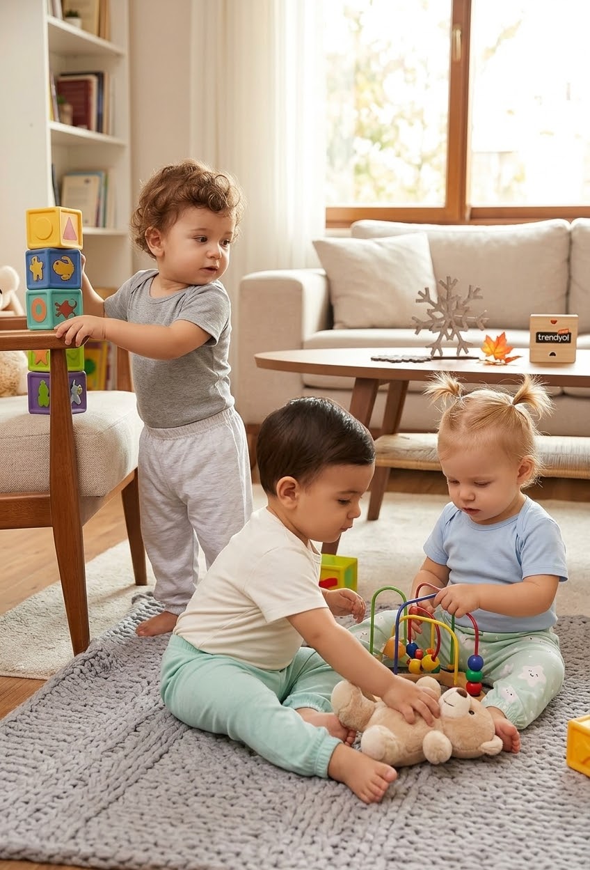 Bebek Ve Çocuklar İçin Üçlü Pijama Alt Setleri Rahat Kesim Yumuşak Kumaş Tek Altlar