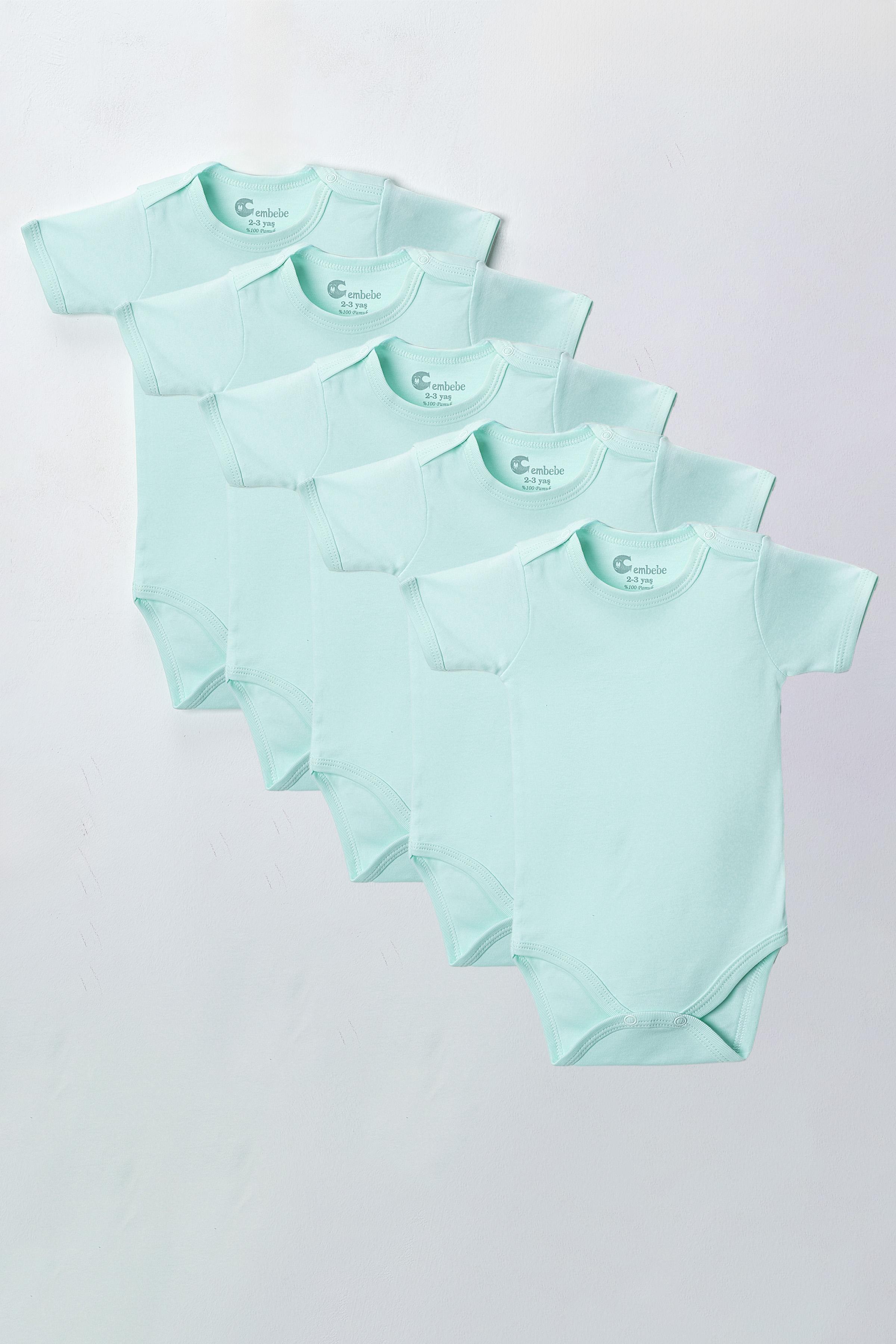 Kısa Kol Body Zıbın (5 ADET) Alttan Çıtçıtlı Özel Gereksinimli Çocuklar İçin Uyumlu Büyük Boy